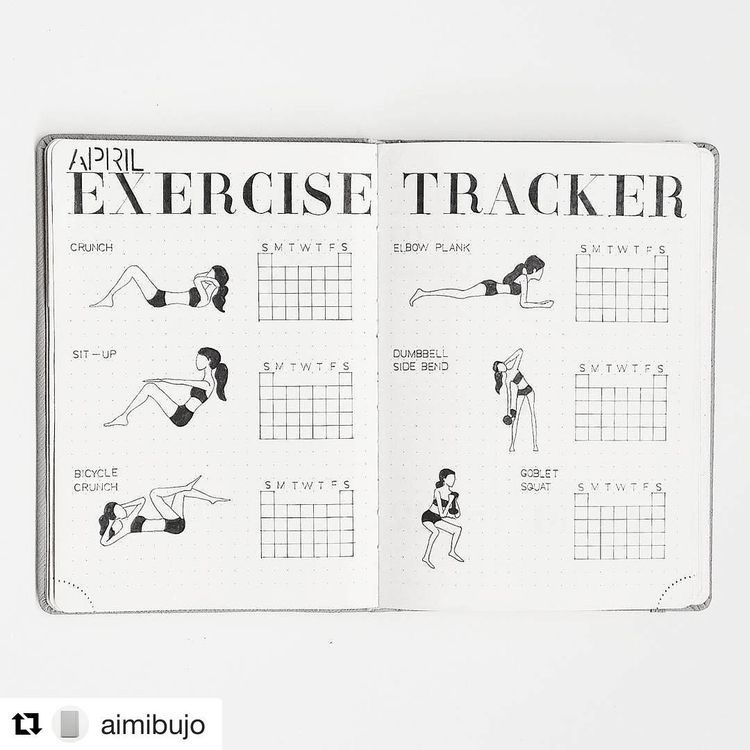 19 Best Bullet Journal Ideas for Workout Trackers and ...