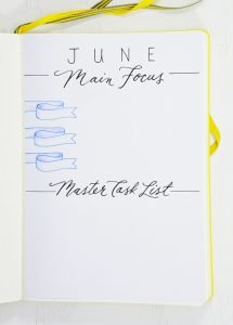 june bullet journal