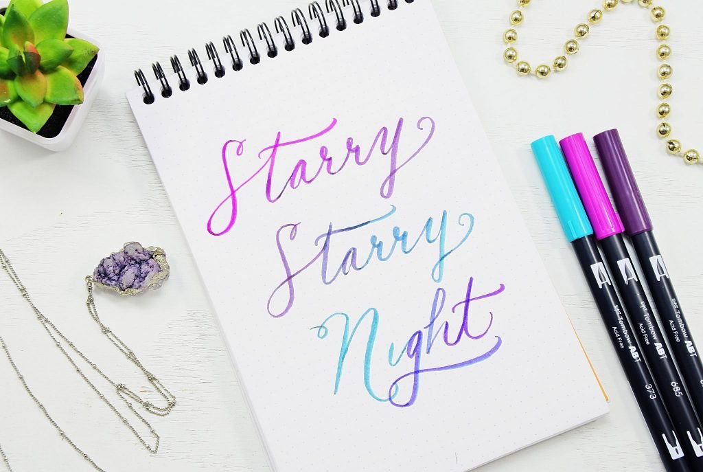 Brush Lettering Guide: How to Easily Blend Colors!