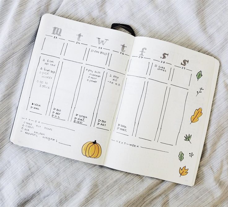 spread bullet journal ideas