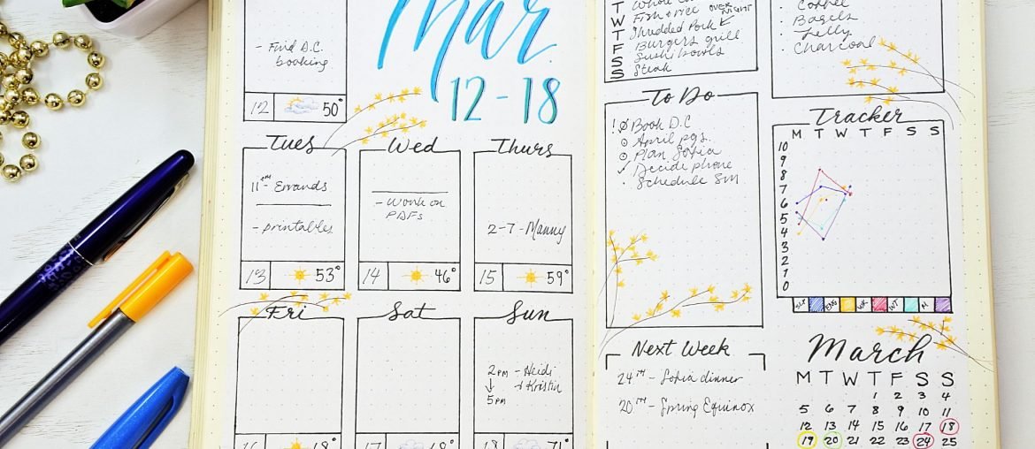 Over 20 Easy Bullet Journal Weekly Spread Ideas