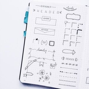 30+ Easy Bullet Journal Header Ideas with Tutorial