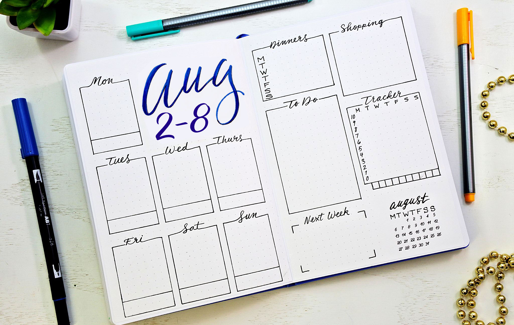 August Bullet Journal Printables for 2021 ⋆ Sheena of the Journal