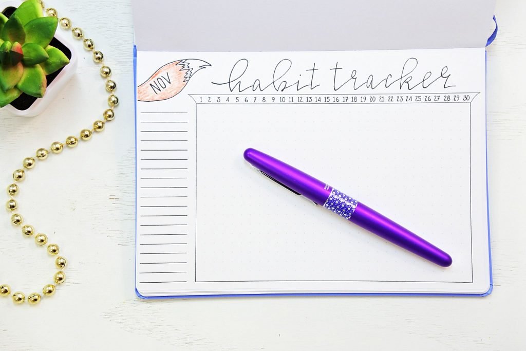 november habit tracker