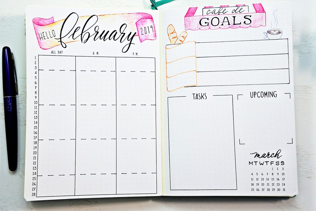 February 2019 Printable Bullet Journal Setup ⋆ The Petite Planner