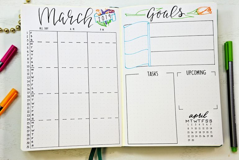 March Bullet Journal Setup ⋆ Sheena of the Journal