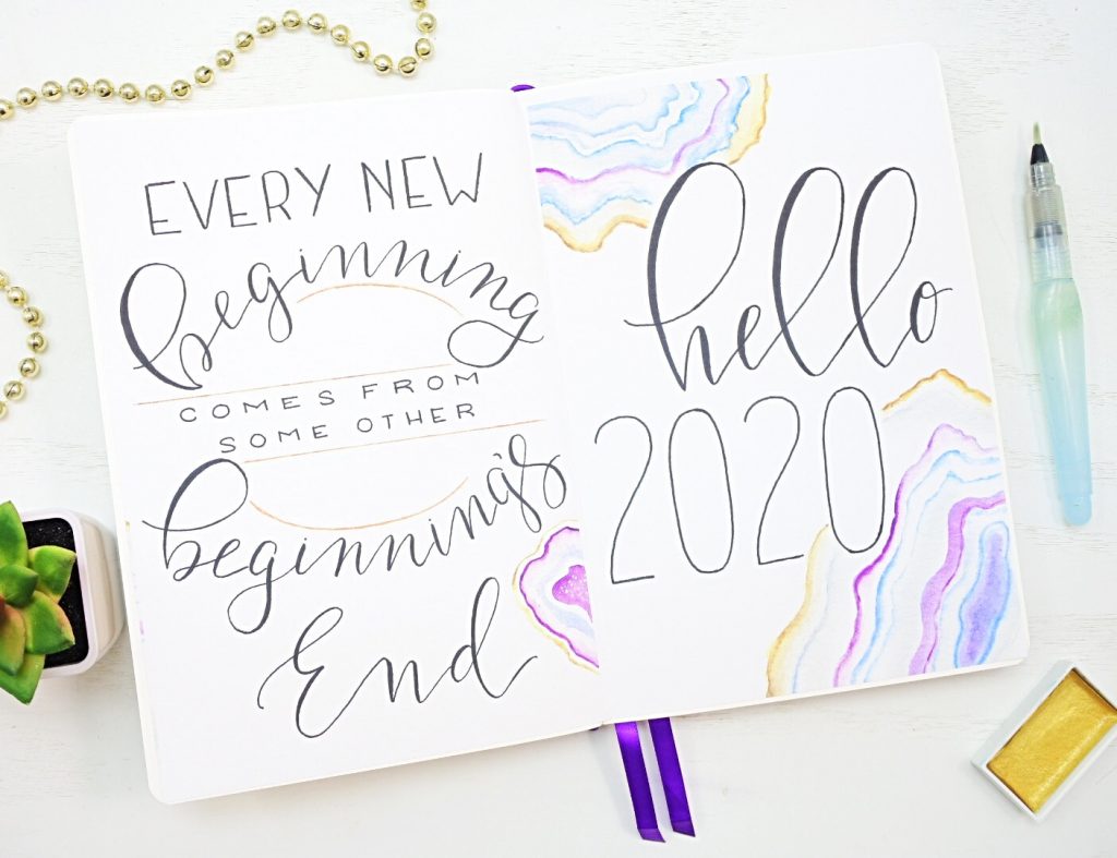 Hairstyle Update Year At A Glance Calendar 2020 Bullet Journal