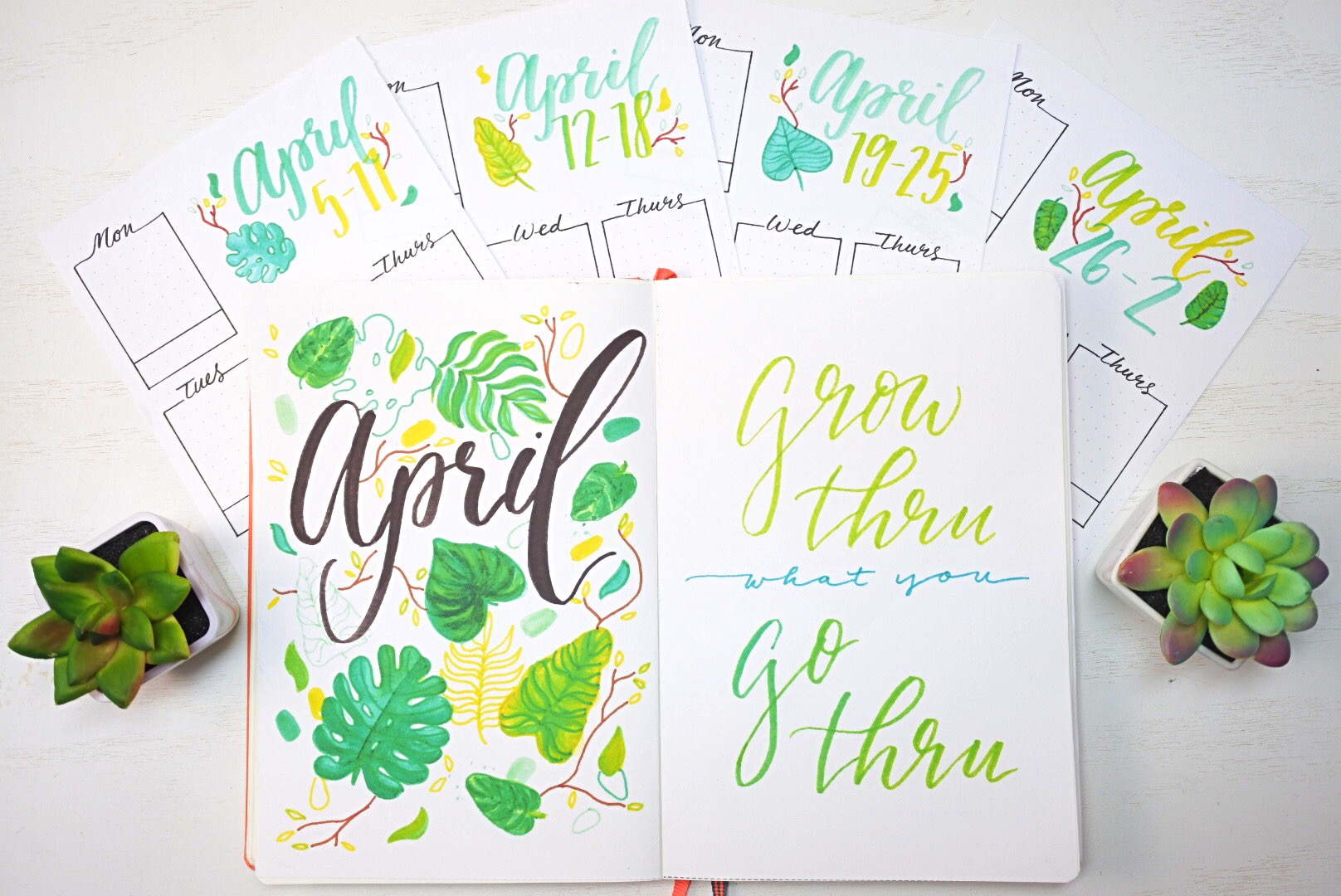 Bullet Journal Printable Templates for April 2021 ⋆ Sheena of the Journal
