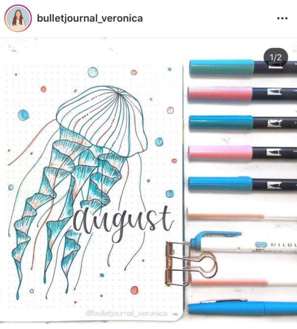 20+ August Bullet Journal Cover Page Themes! ⋆ Sheena of the Journal