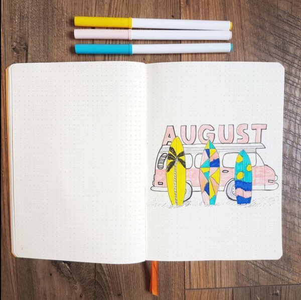 20+ August Bullet Journal Cover Page Themes! ⋆ Sheena of the Journal