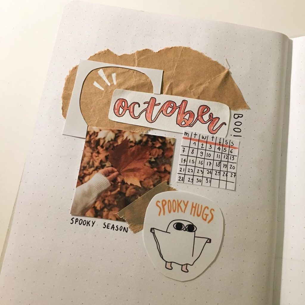 Art journal October spread