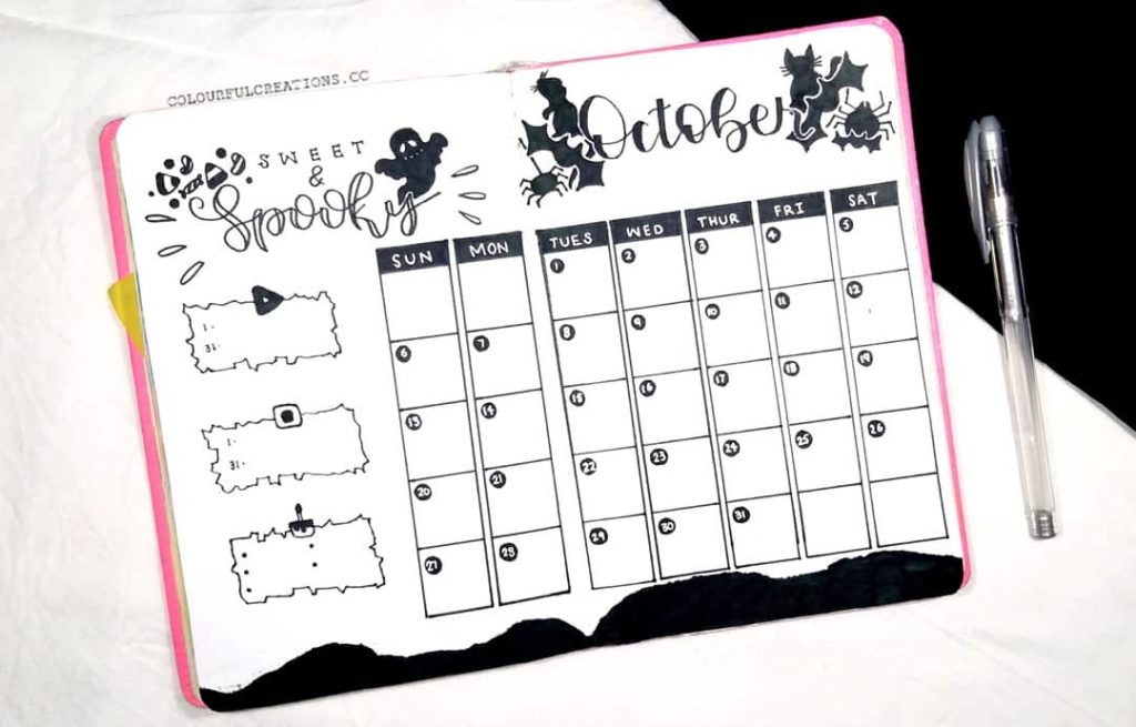 October bullet journal theme