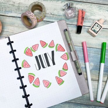 2023 July Bullet Journal Cover Ideas ⋆ Sheena of the Journal